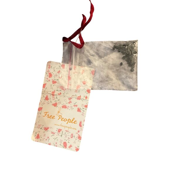 Free People Sleeveless Red Mini Dress With Beaded Details & Ruffled Trim medium - Picture 4 of 10